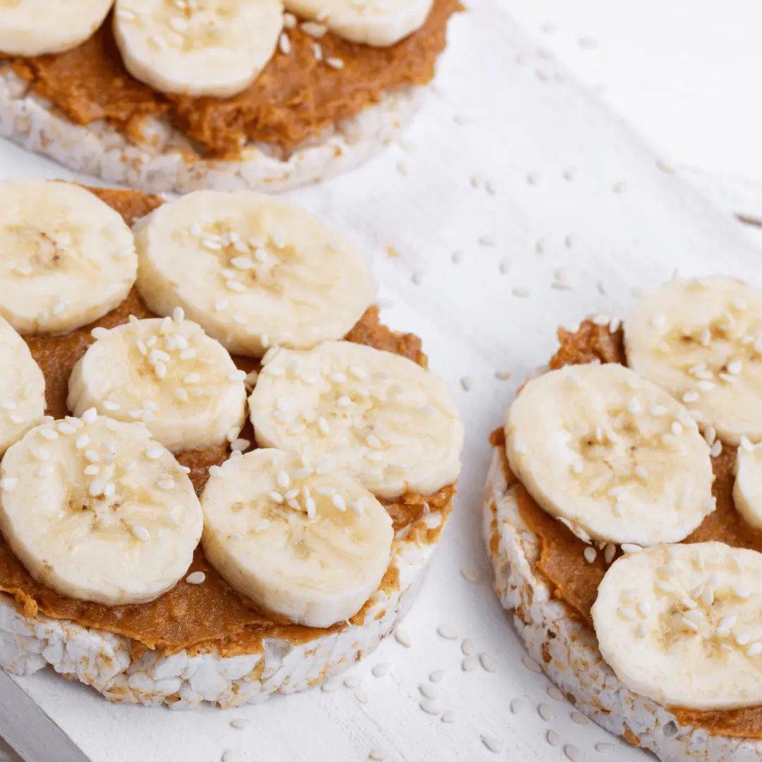 Almond Butter and Banana Rice Cakes